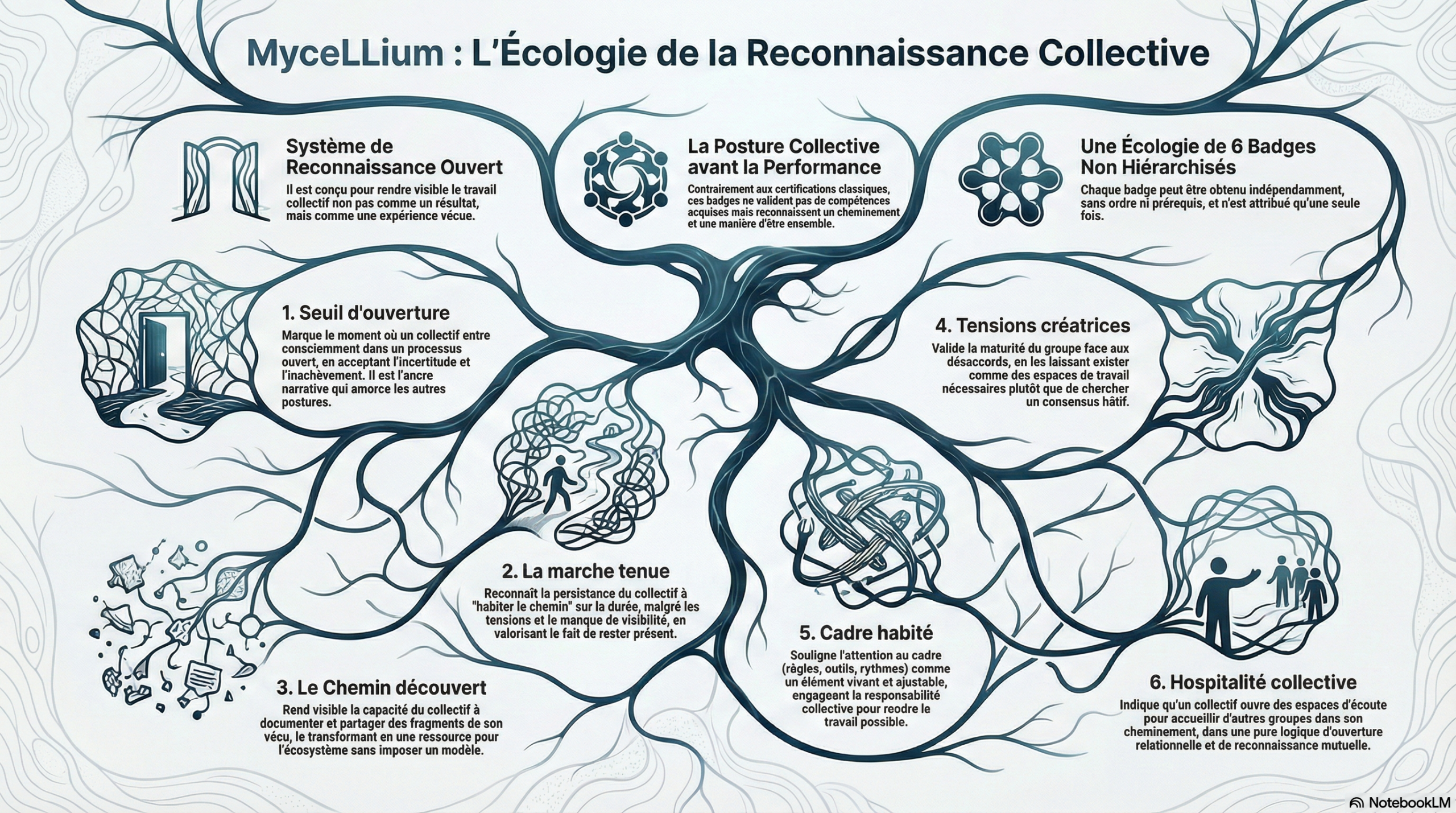 Constellation des 6 badges MyceLLium